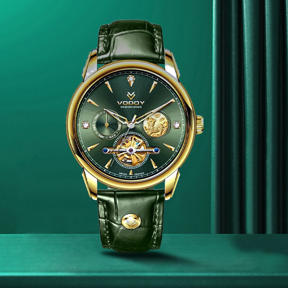 Men's Automatic Mechanical Week Display Watch