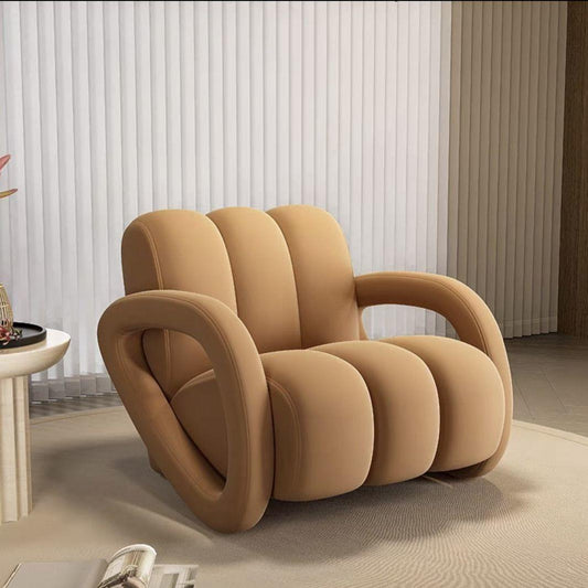 Luxury Soft Upholstered Lounge Chair with Armrest
