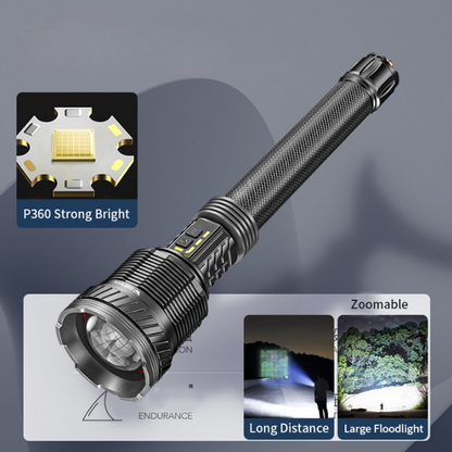 SMILING SHARK P360 Telescopic Zoom Super Bright Flashlight