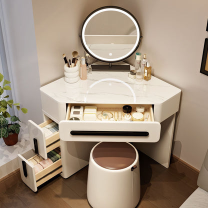 Luxury Dressing Table With LED Mirror And Stool