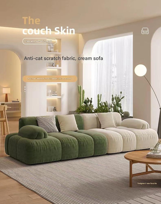 Luxury Modular Fabric Sofa Set with Dual Tone Design