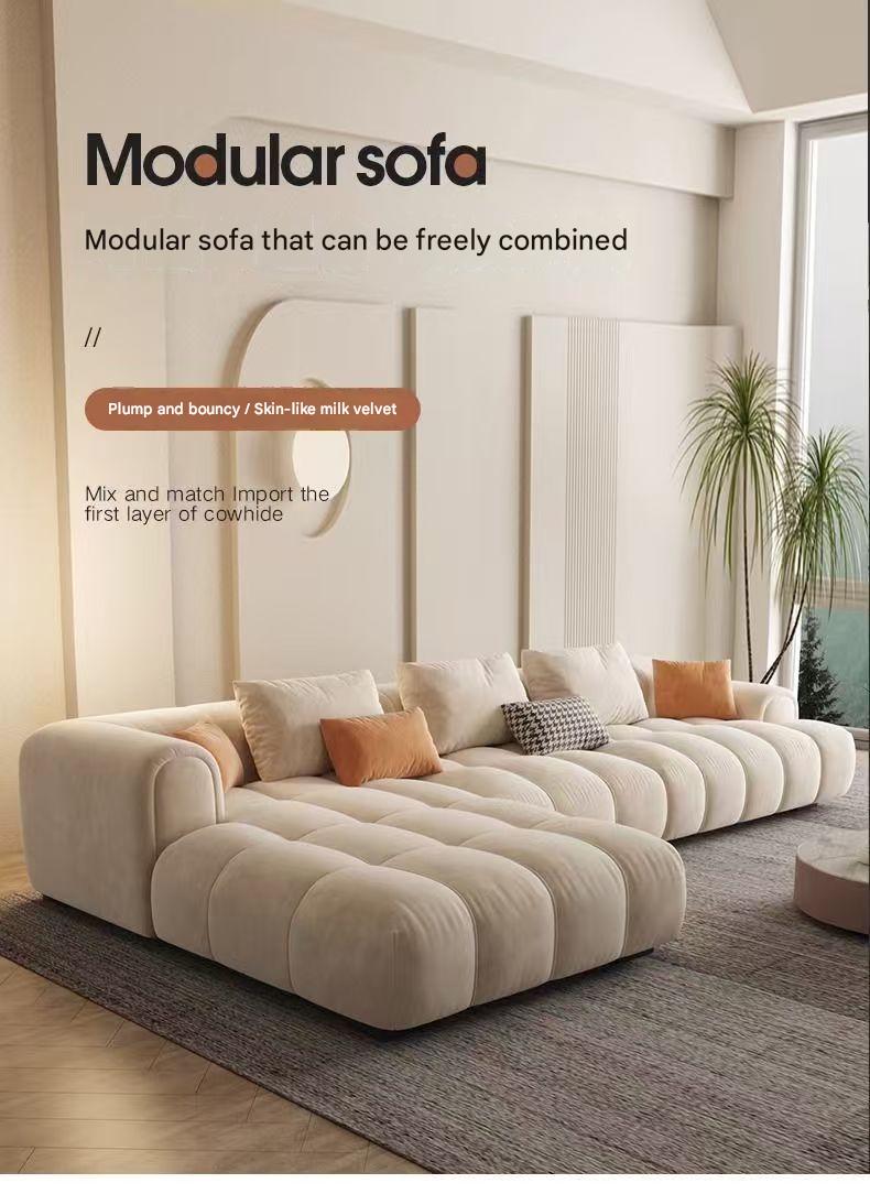 Italian Luxury Bubble Sectional Sofa With Ottoman