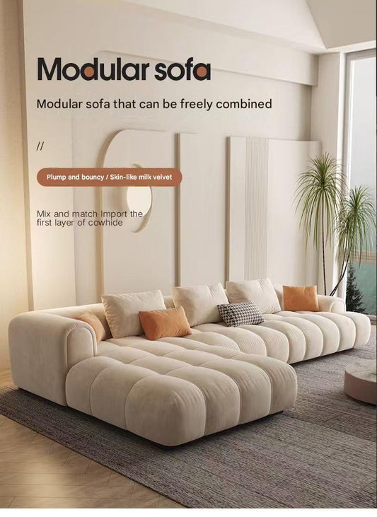 Italian Luxury Bubble Sectional Sofa With Ottoman