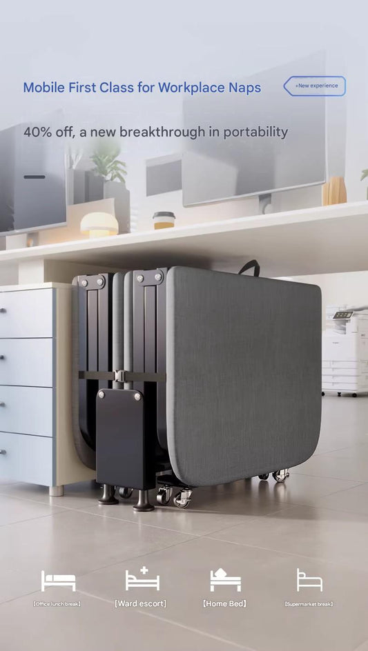 Foldable Office Nap Bed with Adjustable Backrest