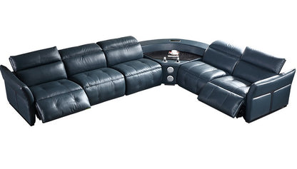 Luxury L-Shape Electric Reclining Sofa with Storage Console