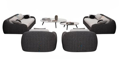 Luxury Outdoor Rattan Sofa Set With Coffee Table