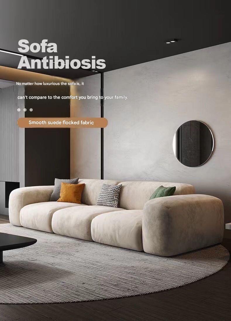 Luxury Fabric Sofa With Footstool