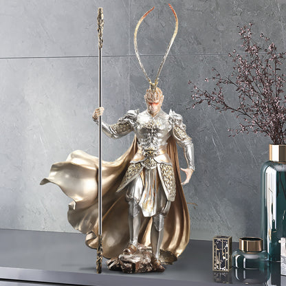 Return of the Wu Kong King Warrior Statue with Spear