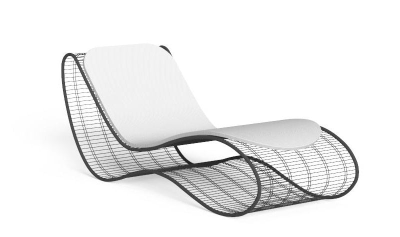 Outdoor Stainless Steel Pool Lounger Chair