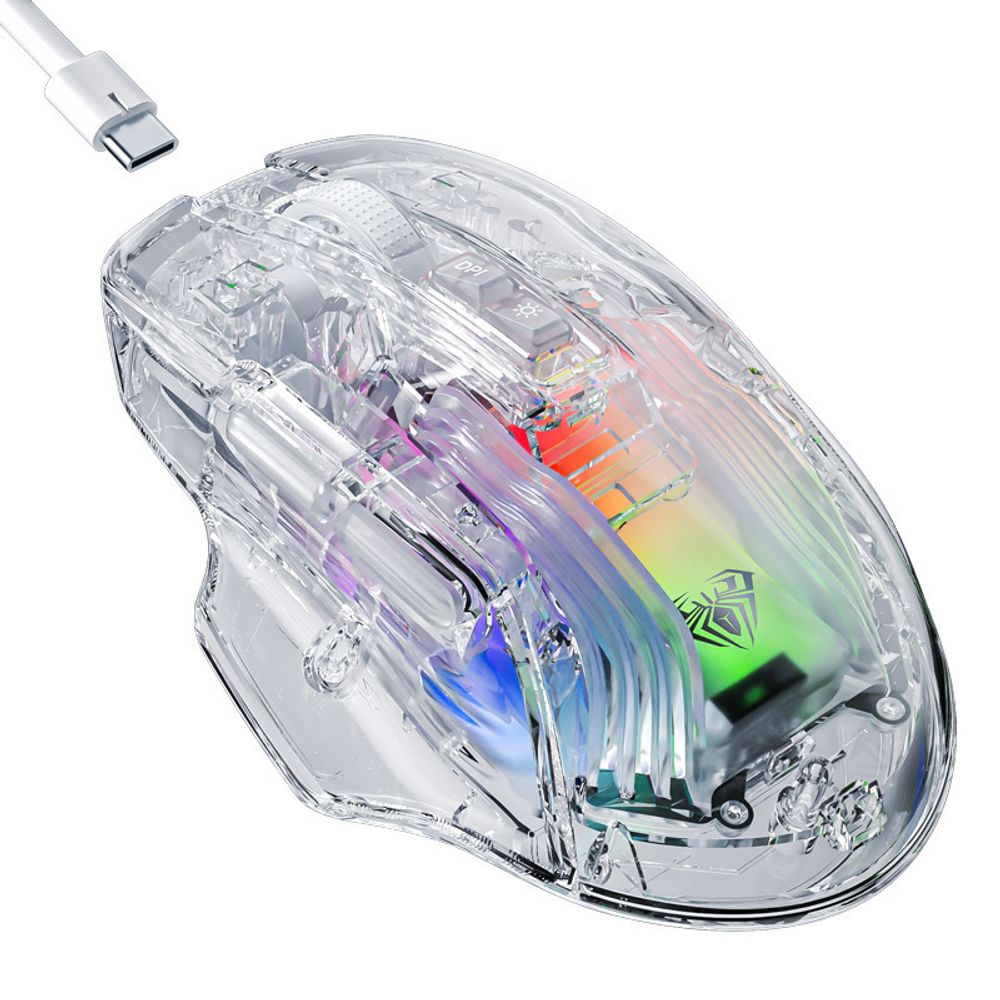 Wolf Spider SC518 RGB Wireless Transparent Gaming Mouse