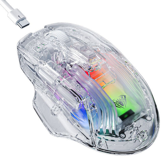 Wolf Spider SC518 RGB Wireless Transparent Gaming Mouse