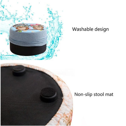 2 Pcs 3D Cartoon Style Plush Pouf Chair 7