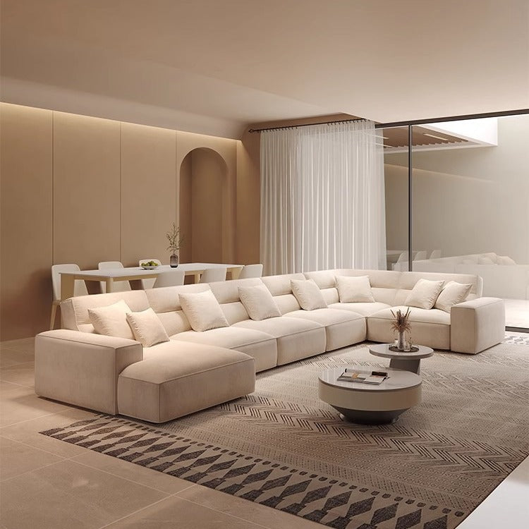 Modern Large Flat Corner Sectional Sofa Set