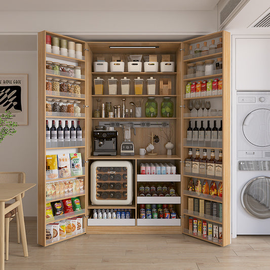 Modern Wooden Wardrobe Storage Cabinet with Shelves