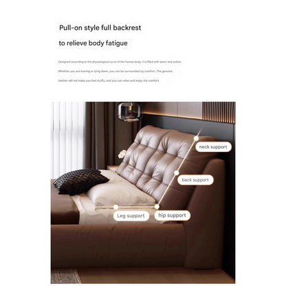 Italian Luxury Soft Leather Double Bed