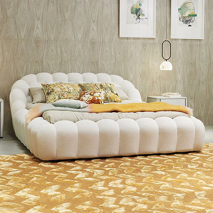 Luxury Elegant Teddy Velvet Bubble Bed