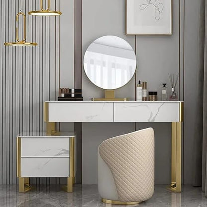 Modern Makeup Vanity dressing table with Lighted Mirror Stool