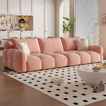 Modern French Barcelona Cloud Velvet Sofa