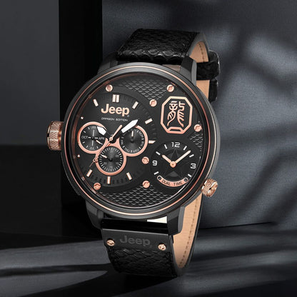 Jeep Wrangler Black Dial Strap Watch