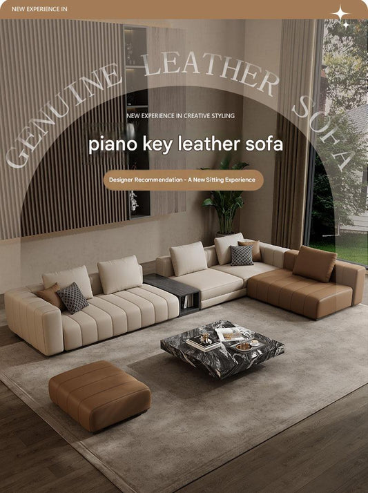 Modern Modular Luxury  Piano Key Sectional Sofa Set