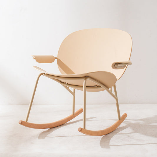 Luxury Modern Wooden Rocking Chair with Armrests