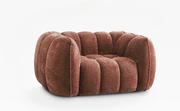 French Retro Pumpkin Lounge Sofa
