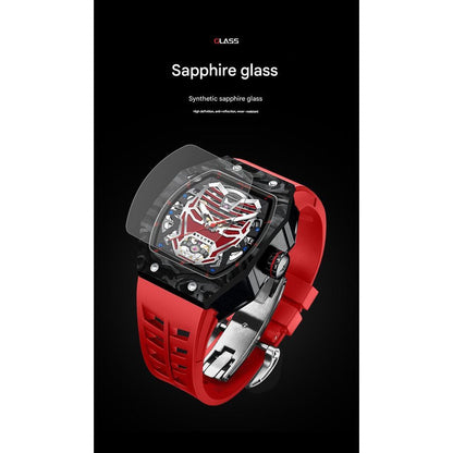 JINLERY Ironman Barrel-Shaped Luminous Mechanical Watch