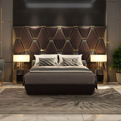 Italian Luxury Wide Screen Double Bed