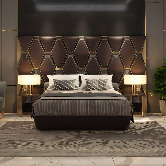 Italian Luxury Wide Screen Double Bed