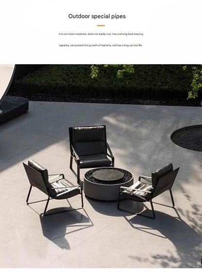 Luxury Outdoor Lounge Chair Set with Table