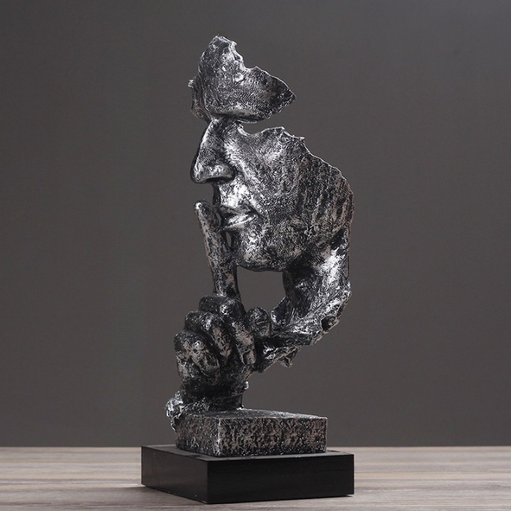 Modern Abstract Face Sculpture Resin Ornament