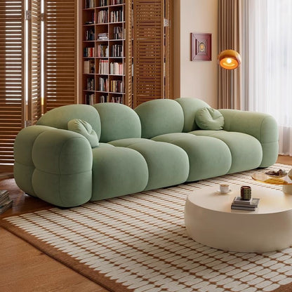 Luxury Velvet Puff Fabric Sofa