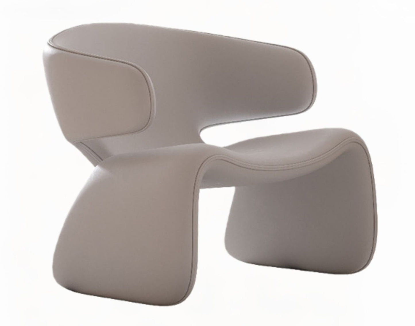 Modern Designer Lounge Chair with Curved Backrest