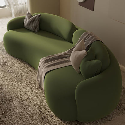 Luxury Curved Velvet Fabric Sofa