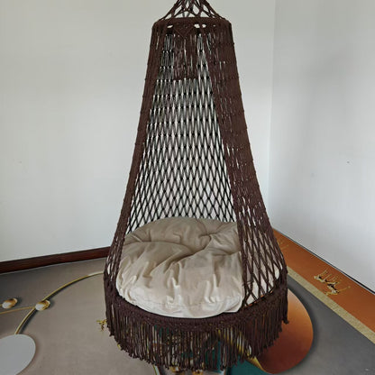 Outdoor Bohemian Hanging Chair with Tassels