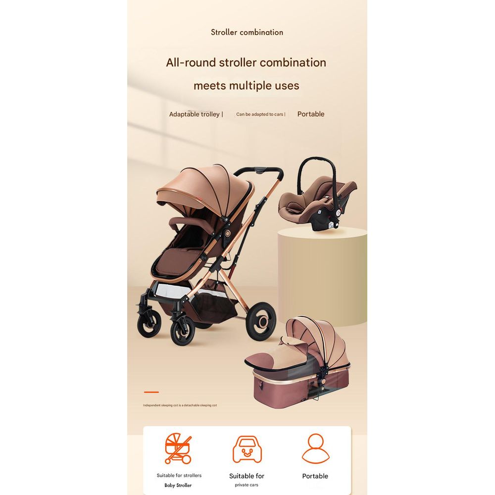 3 in 1 Adjustable Folding Baby Stroller