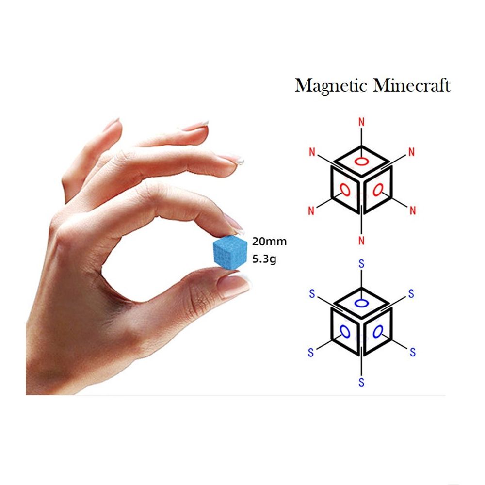 300 Pcs Magnetic Minecraft Jungle Creek Blocks 3