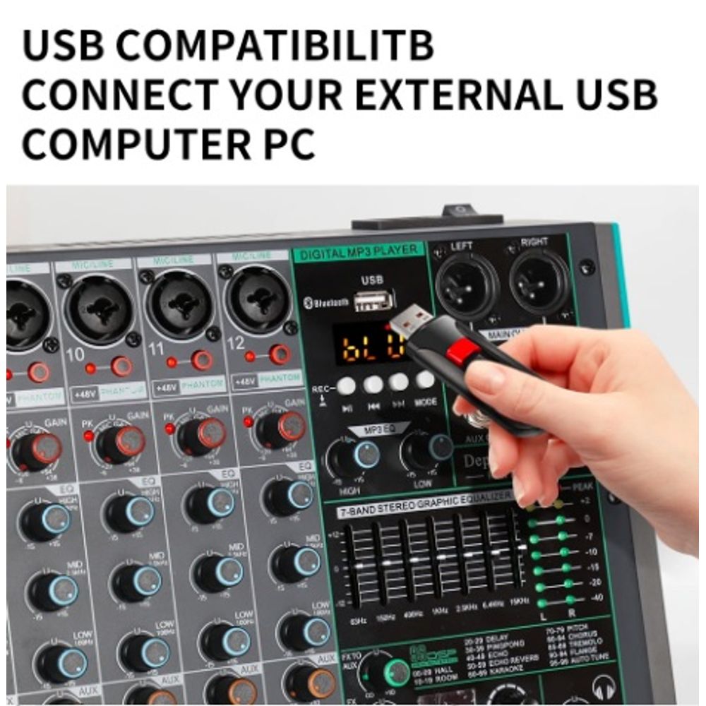 USB Audio Mixer Sound Board