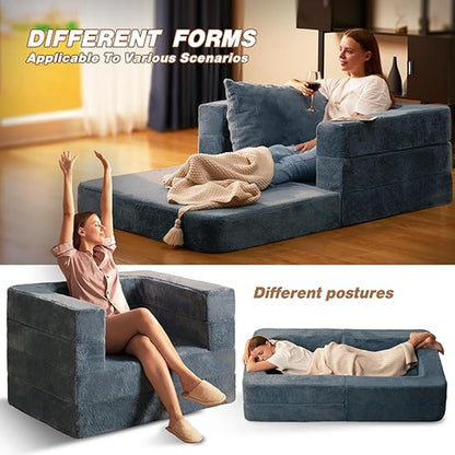 Cansunna 3-in-1 Folding Bean Bag Sofa