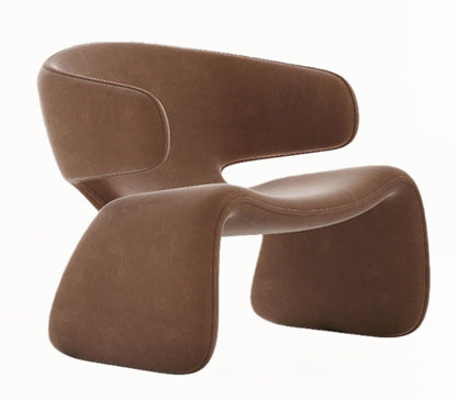 Modern Designer Lounge Chair with Curved Backrest