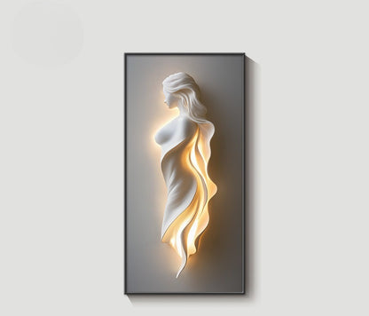 Modern LED Relief Wall Art Painting Frame