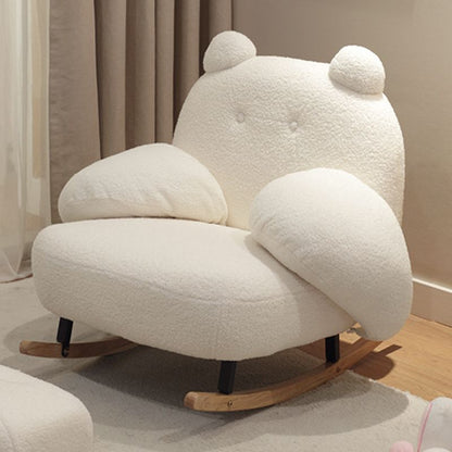 Luxury Teddy Bear Rocking Chair with Adjustable Backrest