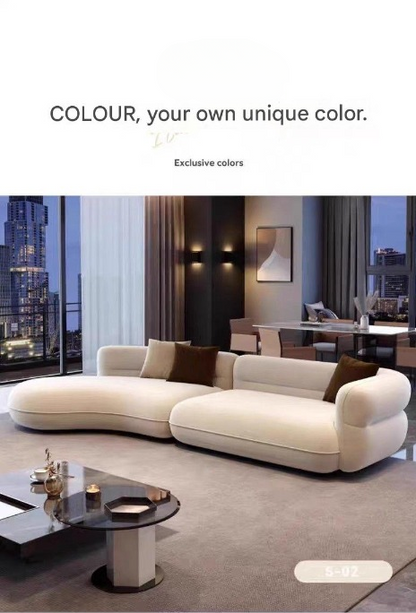 Luxury Modern Curved Sectional Sofa Set