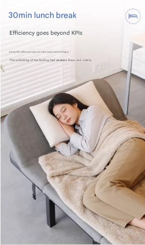 Foldable Office Nap Bed with Adjustable Backrest