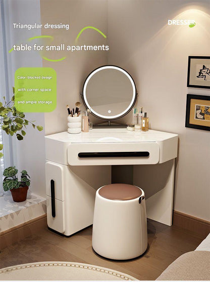 Luxury Dressing Table With LED Mirror And Stool