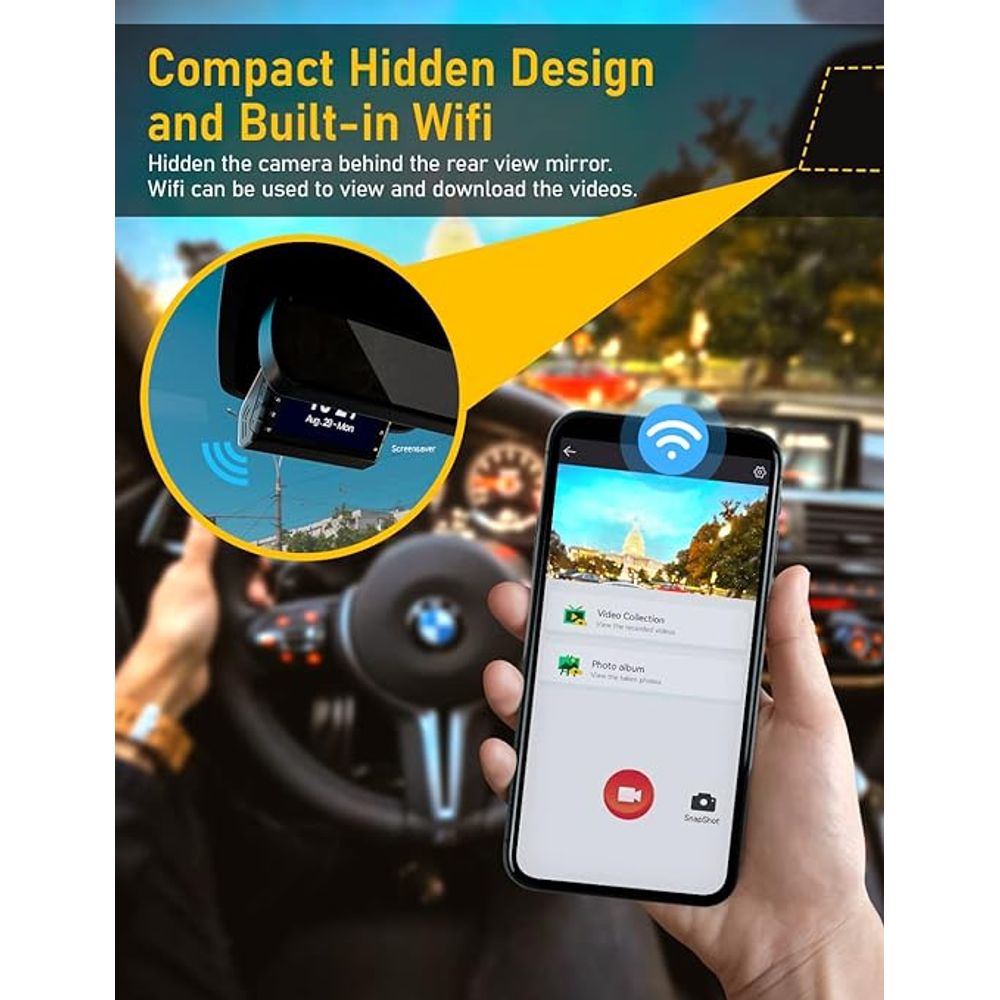 4K Recorder Dual-Channel WIFI Car Dash Cam