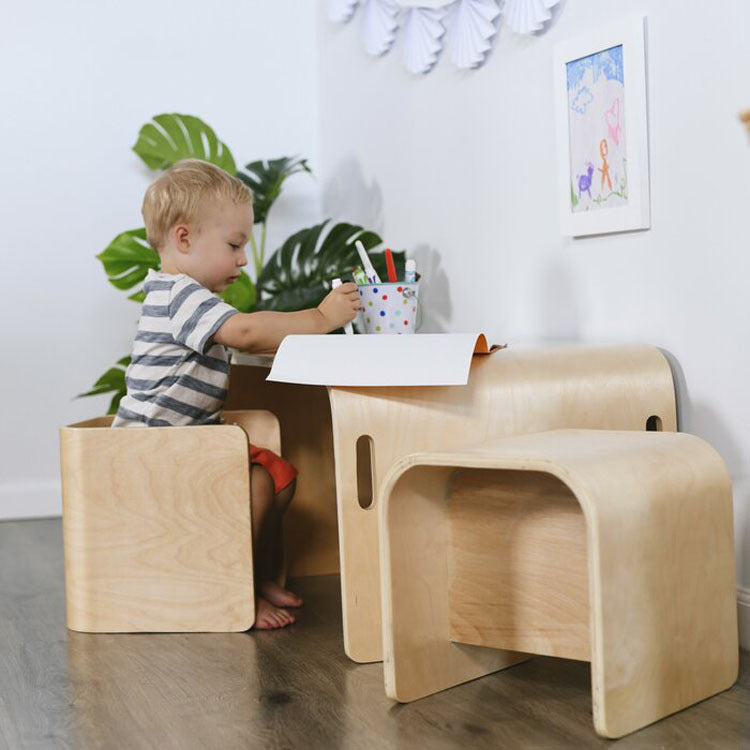 Kids Wooden Table and Chair Set for Study and Play