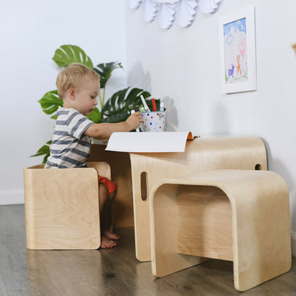 Kids Wooden Table and Chair Set for Study and Play