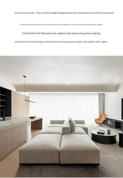 Luxury Modular Large Flat Fabric Sofa Set