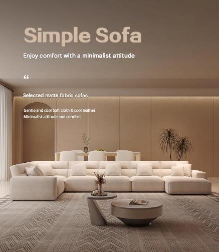 Modern Large Flat Corner Sectional Sofa Set